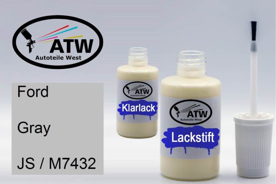Ford, Gray, JS / M7432: 20ml Lackstift + 20ml Klarlack - Set, von ATW Autoteile West.